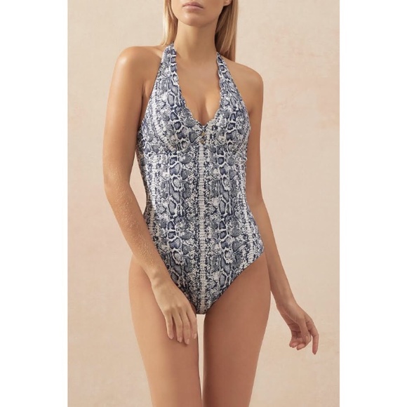 Heidi Klein Kenia one-piece halter-neck swimsuit L
